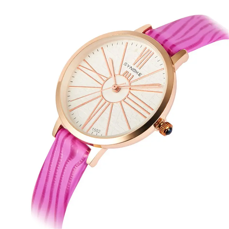 Women Watches Famous Synoke Ladies Dress Leather Band Watch Stainless Steel Quartz Watch Relogio Feminino Montre 3