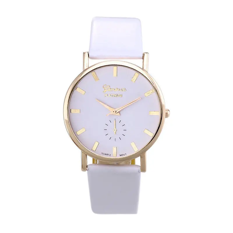 Women Watches Geneva Bracelet Wristwatches Classic Ladise Watches Luxury Vintage Wrist Dress Quartz Watch White 1
