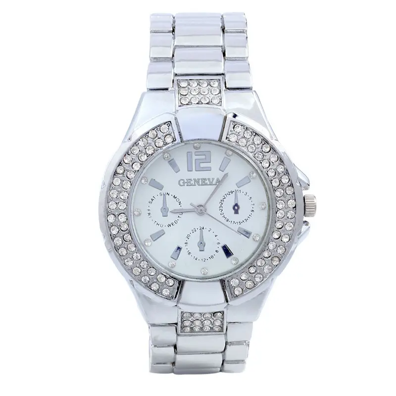 Women Watches Ladies Stainless Metal Band Dial Rhinestone Quartz Analog Wrist Luxury Watch Clock Women Montre 4