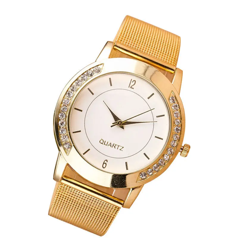 Women Watches Luxury Crystal Bracelet Gemstone Wristwatch Dress Watches Women Ladies Gold Watch Watch 1