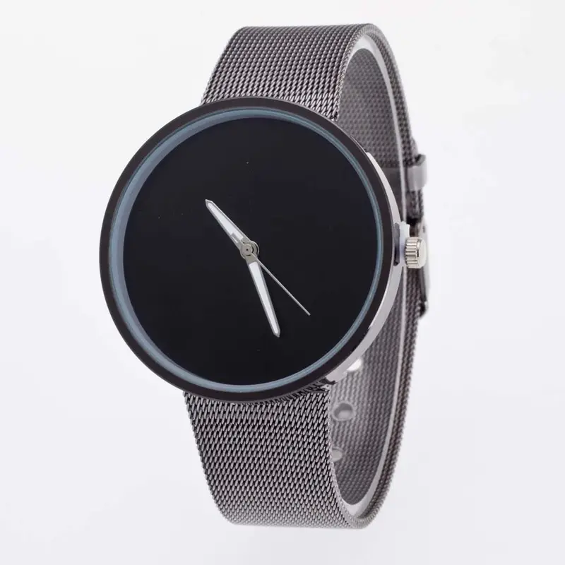Women Watches Metal Mesh Band Elegant Dress Clock Silver Quartz Watch Relogio Feminino 1
