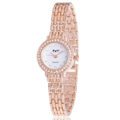 Women Watches Minimalism Rhinestone Crystal Golden Silver Stainless Steel Band Clock Watch Relogio Feminino 1