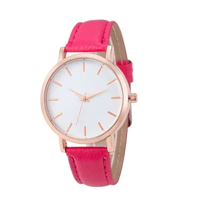 Women Watches Pu Leather Band Clock Men Analog Luxury Dress Quartz Wrist Watch Gift Relogio Feminino 3