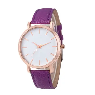 Women Watches Pu Leather Band Clock Men Analog Luxury Dress Quartz Wrist Watch Gift Relogio Feminino 5