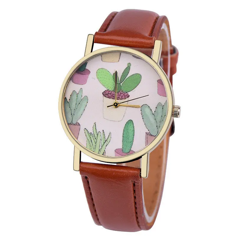 Women Watches Pu Leather Band Elegant Dress Clock Analog Quartz Wrist Watch Relogio Feminino 2