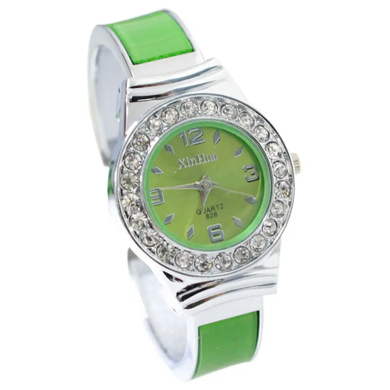 Women Watches Rhinestone Crystal Bangle Bracelet Dress Clock Cuff Analog Quartz Watch Relogio Feminino 2