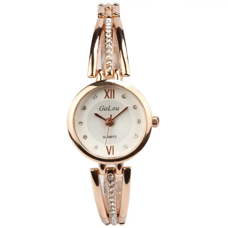 Women Watches Rhinestone Crystal Bracelet Dress Clock Quartz Analog Wrist Watch Relogio Feminino 2