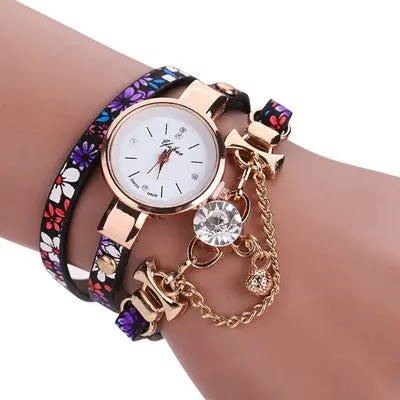 Women Watches Rhinestone Crystal Bracelet Dress Clock Sleek Chic Chain Decorative Ball Ladies Relogio Feminino 3