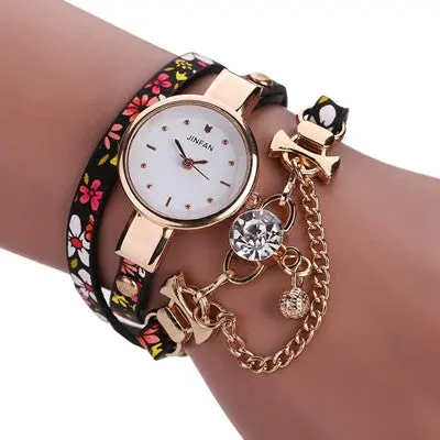 Women Watches Rhinestone Crystal Bracelet Dress Clock Sleek Chic Chain Decorative Ball Ladies Relogio Feminino 4