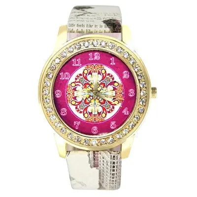 Women Watches Rhinestone Crystal Dress Bracelet Clock Pu Leather Band Analog Watch Relogio Feminino 5