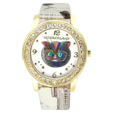 Women Watches Rhinestone Crystal Dress Clock Owl Pattern Pu Leather Band Analog Watch Relogio Feminino 6