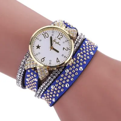 Women Watches Rhinestone Crystal Dress Clock Relogio Feminino Quartz Watch Gift For Girl 2