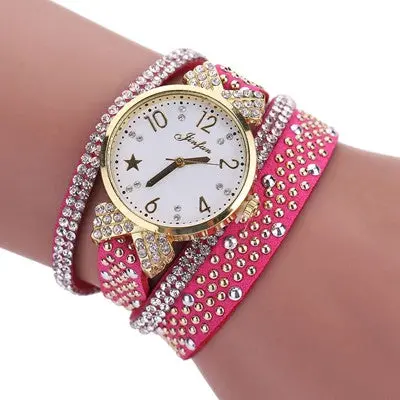 Women Watches Rhinestone Crystal Dress Clock Relogio Feminino Quartz Watch Gift For Girl 5