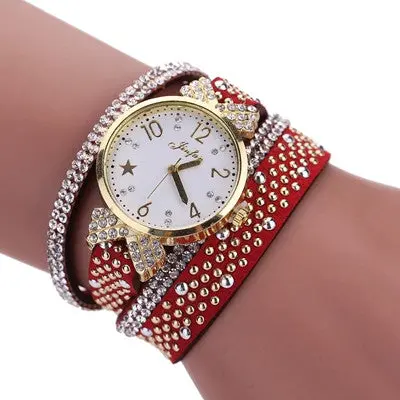Women Watches Rhinestone Crystal Dress Clock Relogio Feminino Quartz Watch Gift For Girl 6