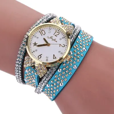 Women Watches Rhinestone Crystal Dress Clock Relogio Feminino Quartz Watch Gift For Girl 7