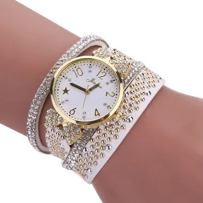 Women Watches Rhinestone Crystal Dress Clock Relogio Feminino Quartz Watch Gift For Girl 8