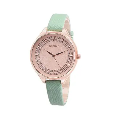Women Watches Rhinestone Crystal Dress Clock Retro Design Pu Leather Band Analog Quartz Watch Relogio Feminino 2