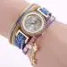 Women Watches Rhinestone Crystal Dress Clock Sleek Stylish Chic Knit Bracelet Ladies Decorative Relogio Feminino 2