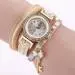 Women Watches Rhinestone Crystal Dress Clock Sleek Stylish Chic Knit Bracelet Ladies Decorative Relogio Feminino 3