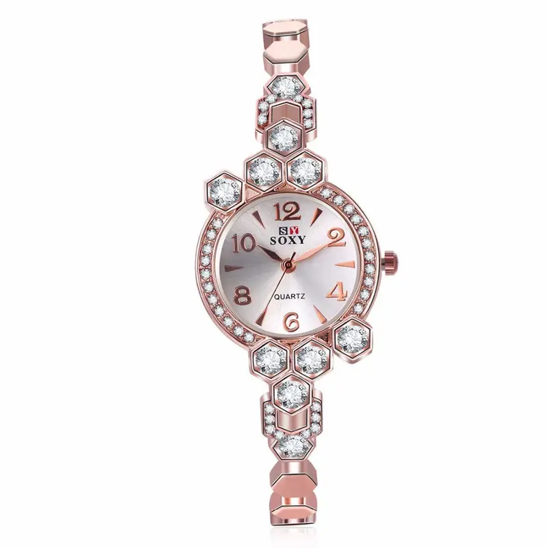 Women Watches Rhinestone Crystal Dress Clock Stainless Steel Band Ladies Analog Quartz Watch Relogio Feminino 2