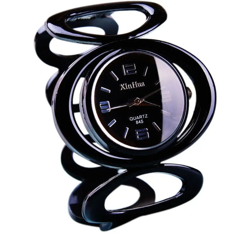 Women Watches Round Dial Bangle Cuff Dress Clock Analog Quartz Bracelet Watch Relogio Feminino 1