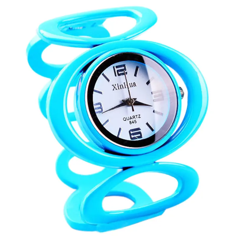 Women Watches Round Dial Bangle Cuff Dress Clock Analog Quartz Bracelet Watch Relogio Feminino 2
