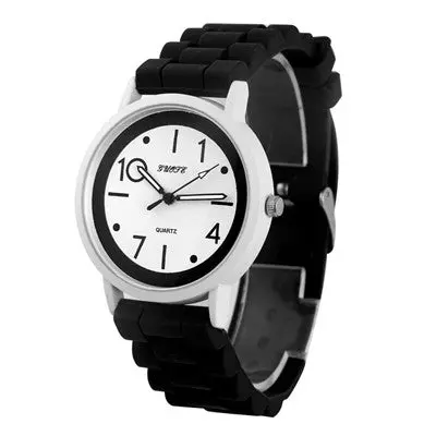 Women Watches Silicone Rubber Jelly Gel Quartz Casual Clock Wrist Watch Relogio Feminino 1