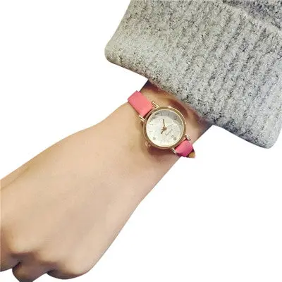 Women Watches Simple Dress Clock Rhinestone Crystal Relogio Feminino Retro Thin Band Girls Dial 3