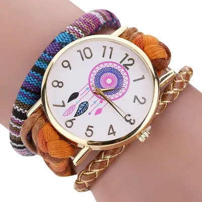 Women Watches The Sleek Stylish And Chic Knit Bracelet Clock Dress Watch Ladies Decorative Relogio Feminino 4