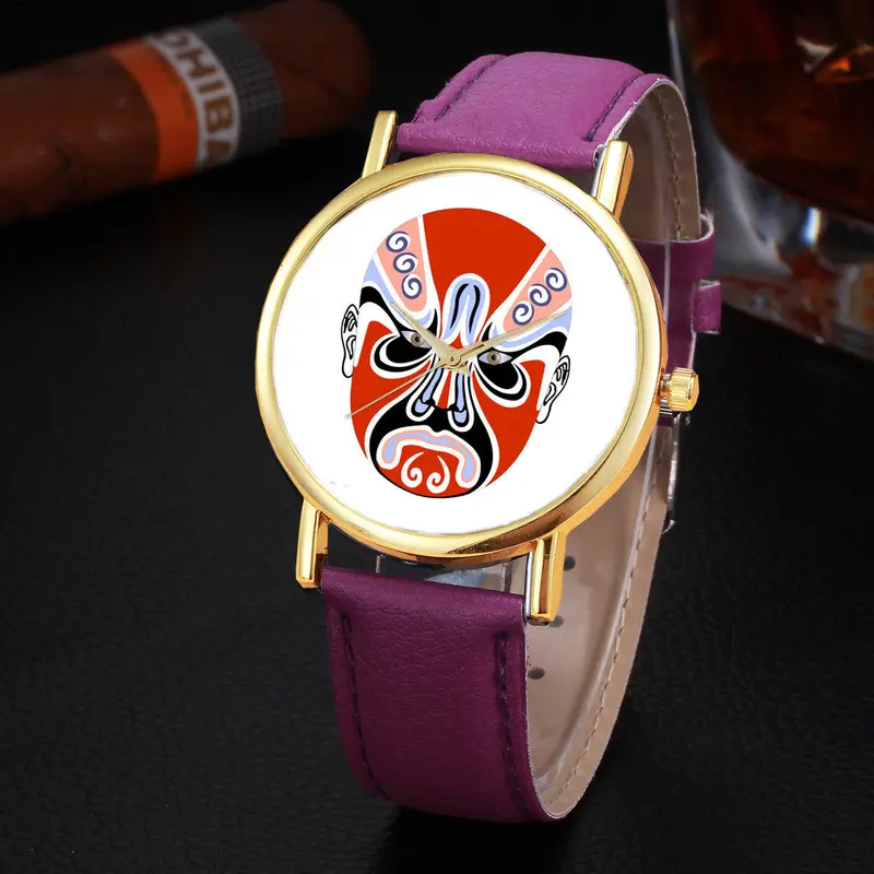 Women Watches Women Top Famous Luxury Casual Quartz Watch Ladies Watches Chinese Opera Pattern Watch 10