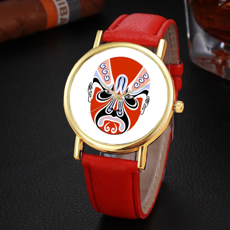 Women Watches Women Top Famous Luxury Casual Quartz Watch Ladies Watches Chinese Opera Pattern Watch 11