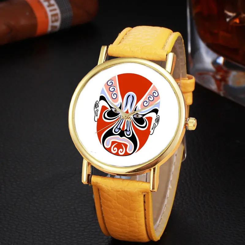 Women Watches Women Top Famous Luxury Casual Quartz Watch Ladies Watches Chinese Opera Pattern Watch 13