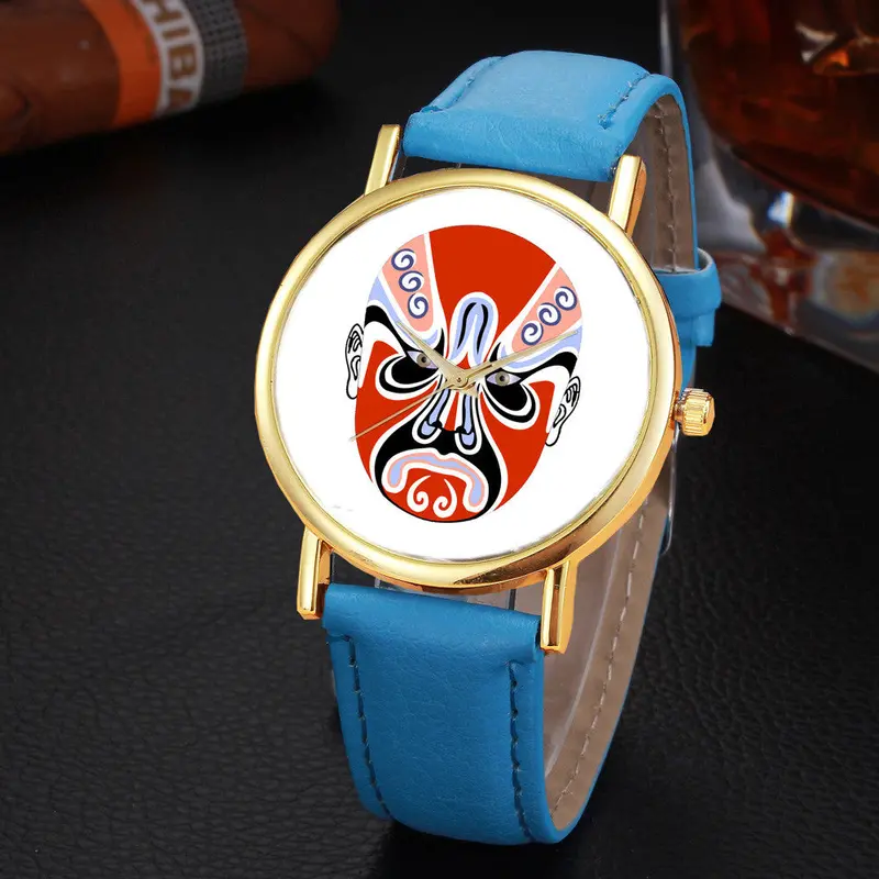 Women Watches Women Top Famous Luxury Casual Quartz Watch Ladies Watches Chinese Opera Pattern Watch 3