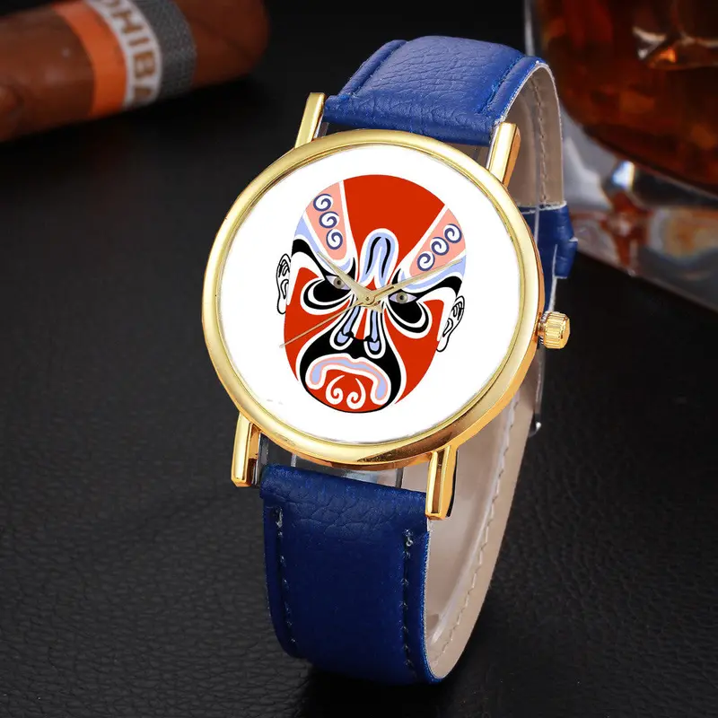 Women Watches Women Top Famous Luxury Casual Quartz Watch Ladies Watches Chinese Opera Pattern Watch 5