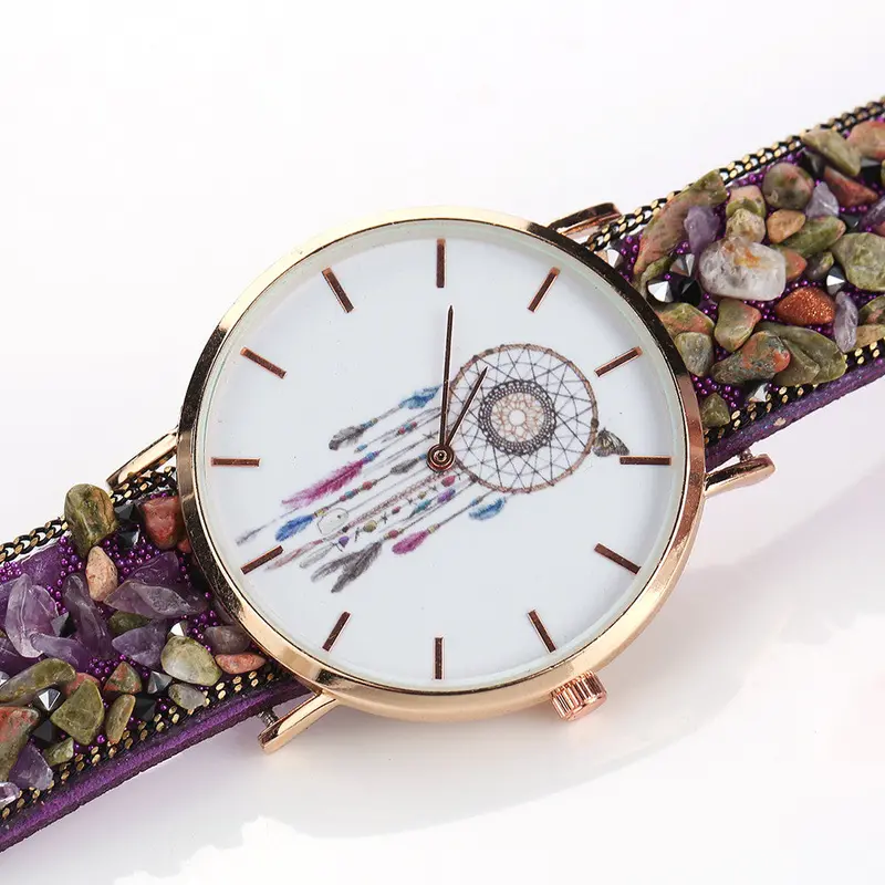 Women Watches Wrap Around Cobblestone Synthetic Chain Watch Women Bracelet Watch Relogio Feminino Ladies Watch Feida 1
