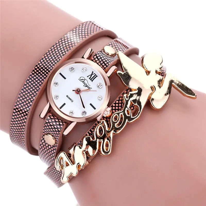 Women Wristwatches Dancers Around Leatherette Quartz Luxury Watch Clock Feida 3