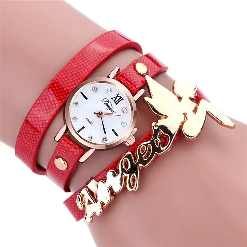 Women Wristwatches Dancers Around Leatherette Quartz Luxury Watch Clock Feida 7