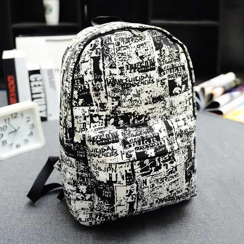 Women's Backpack Canvas School Bag Printing School Backpacks Shoulder Bags Preppy Style Bookbags 1
