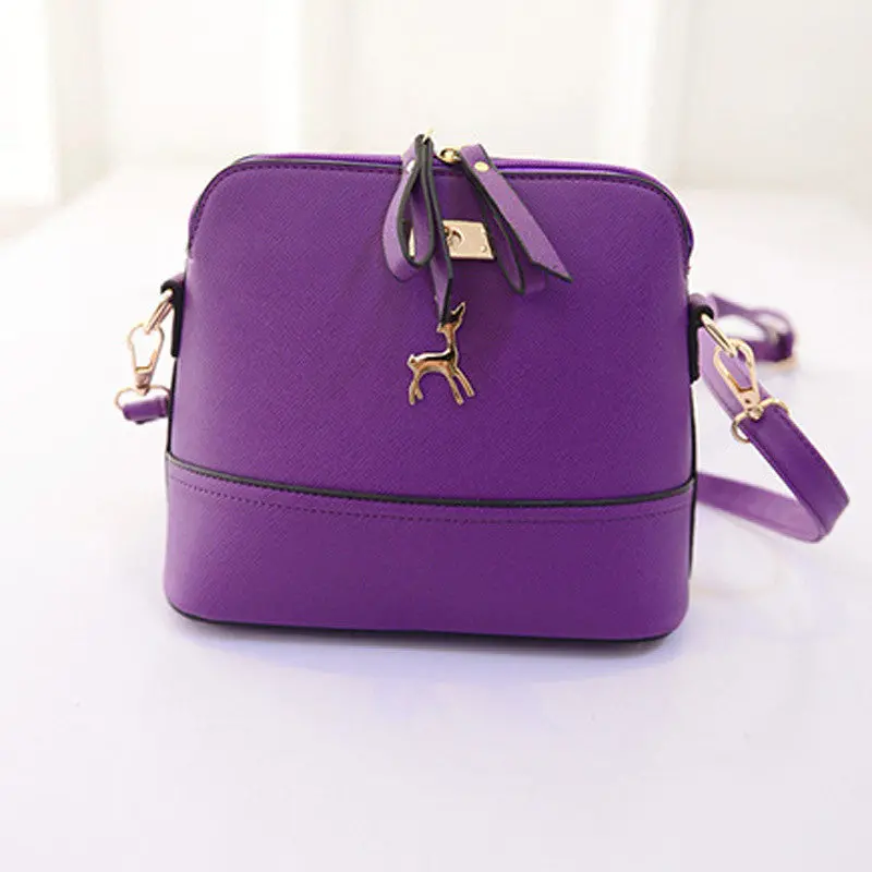 Women's Bags Vintage Small Shell Pu Leather Handbag Antumn Casual Crossbody Bag 1