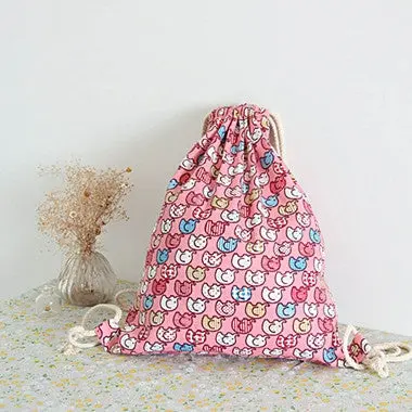 Womens Canvas Backpack Drawstring Women's Backpack School Backpacks For Teenage Girls 3