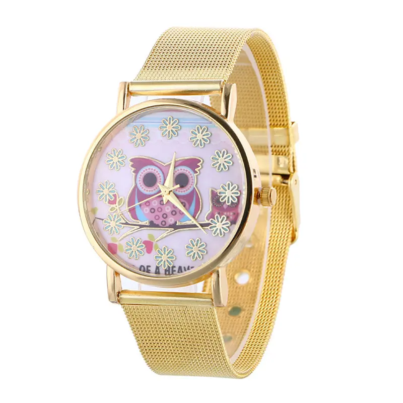 Women's Casual Watch Gold Horloge Mesh Band Watch Chronograph Quartz-Watch Stainless Steel Orologio Donna Feida 1