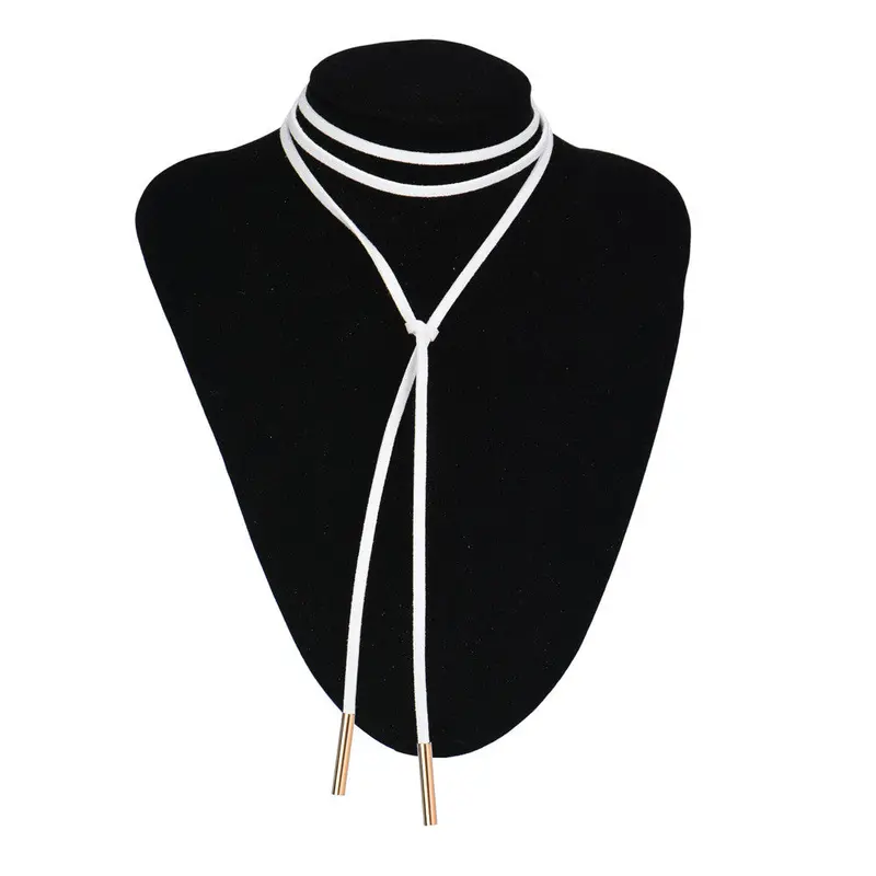 Womens Clothing Accessories Charm Bohemia Sexy Black Leather Choker Necklace Jewelry Feida 1