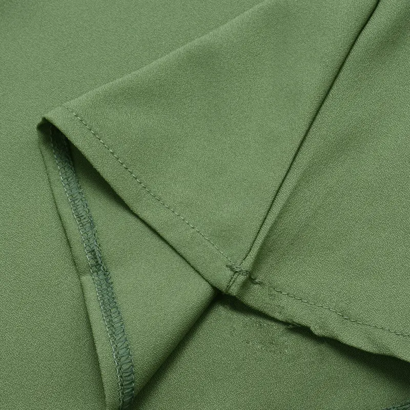 Womens Clothing Dress Lace Long-Sleeved Army Green Dress Stitching Plus Size Feida 4