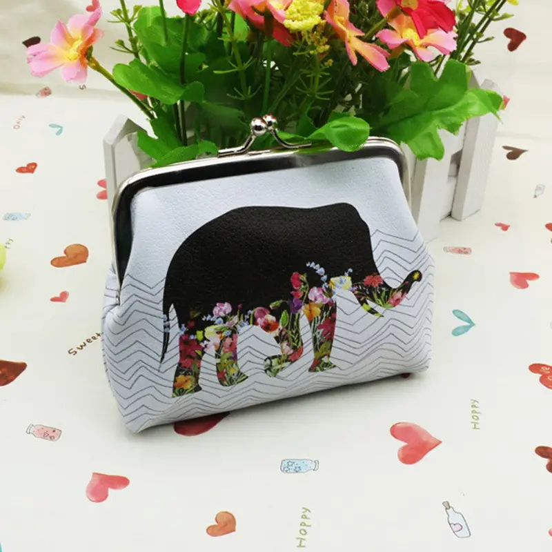 Womens Elephant Wallet Card Holder Coin Purse Clutch Hbag 1