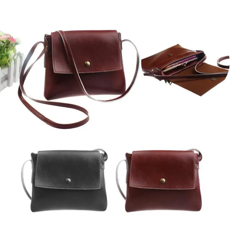 Women's Hbag Messenger Bag Preppy Style Vintage Crossbody Satchel Shoulder Hbag Briefcase 2