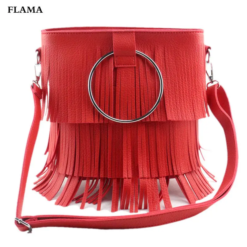 Women's Hbags Designer Tassel Leather Women Messenger Bags Shoulder Bag Crossbody Hbag For Girls Bolsa Mujer 4