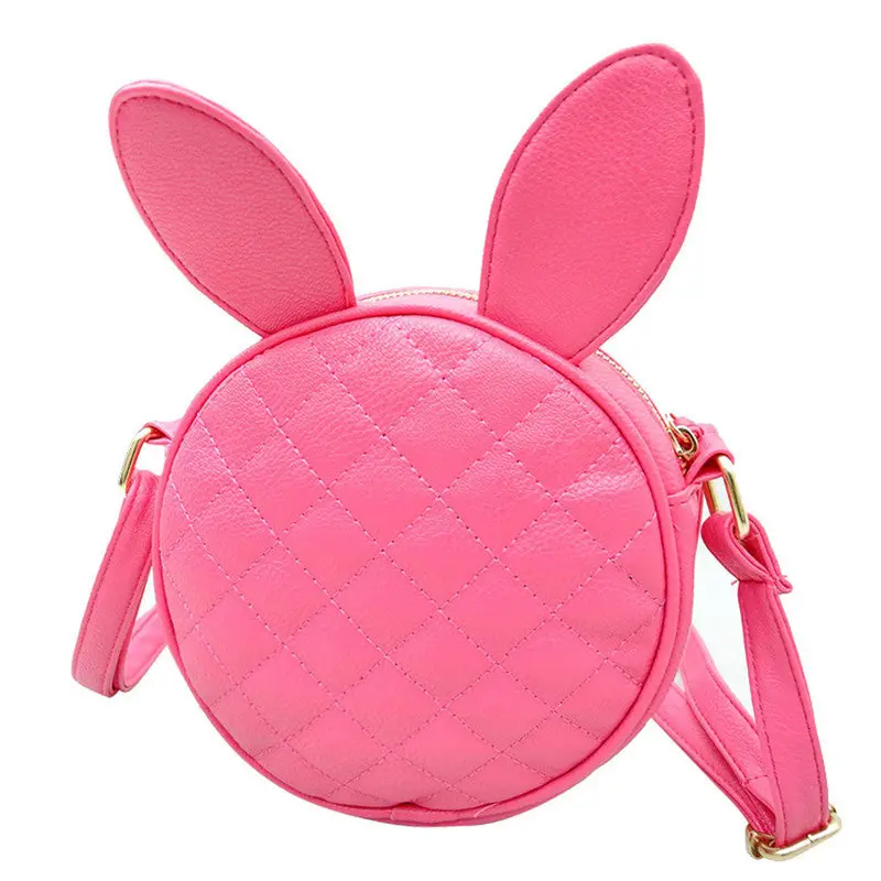 Women's Hbags Girl Rabbit Ear Round Leather Messenger Bag Luxury Shoulder Women Bags Designer 1