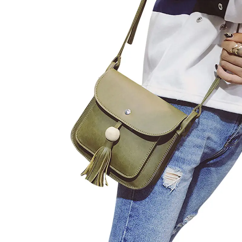 Women's Hbags Leather Tassels Women Messenger Bags Ladies Shoulder Bag Crossbody Bag Bolsa Mujer 3