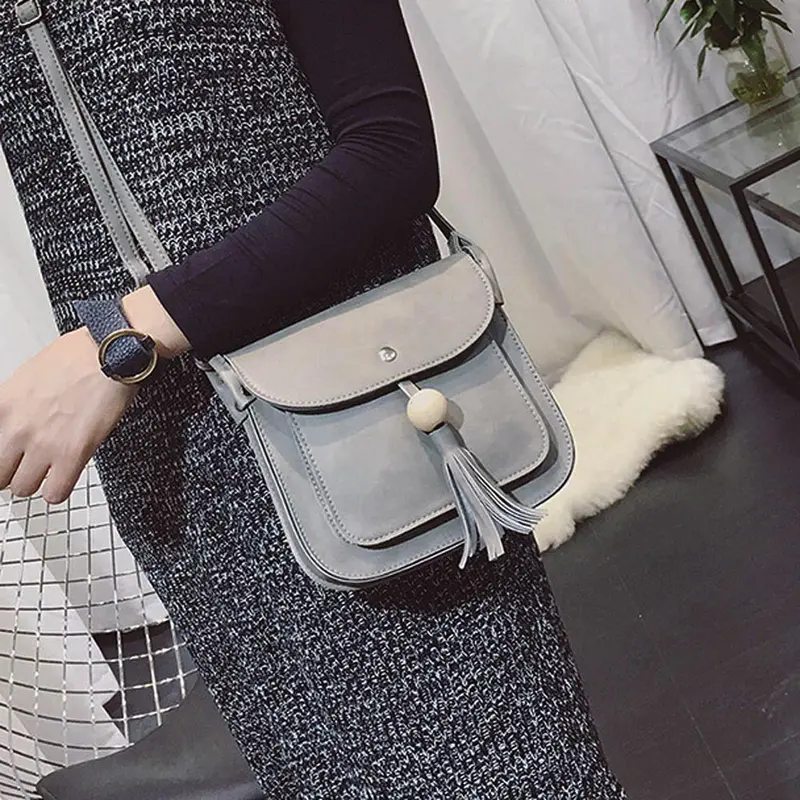 Women's Hbags Leather Tassels Women Messenger Bags Ladies Shoulder Bag Crossbody Bag Bolsa Mujer 4