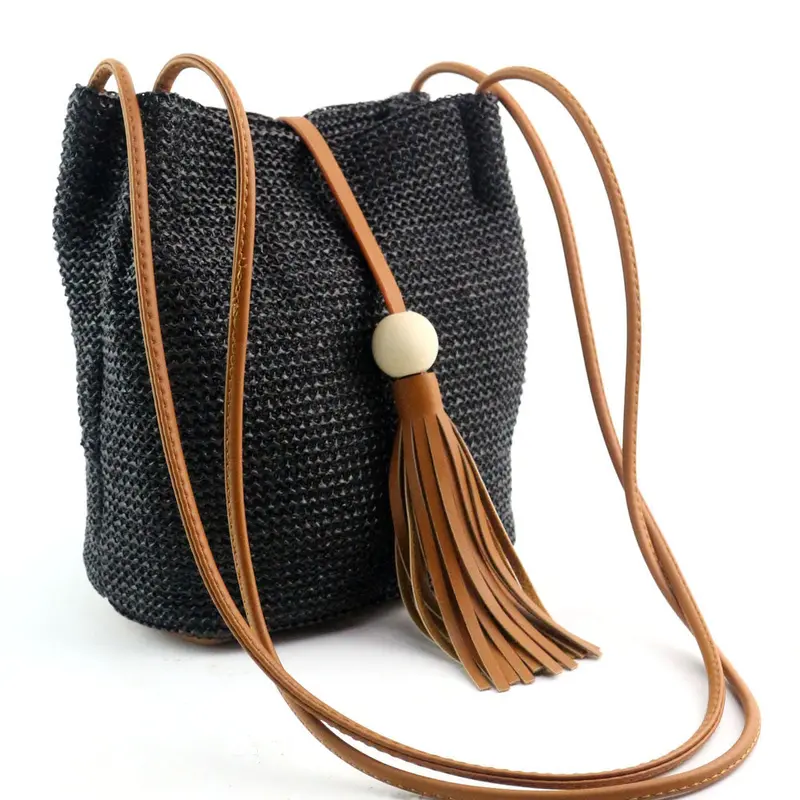 Women's Hbags Linen Tassel Crossbody Shoulder Bag Large Tote Ladies Women Messenger Bags Bolsa Mujer 1